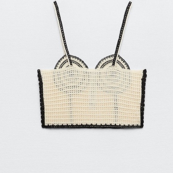 ZARA BLOGGERS FAVORITE CROTCHET TOP Size Medium NWT - Picture 9 of 9